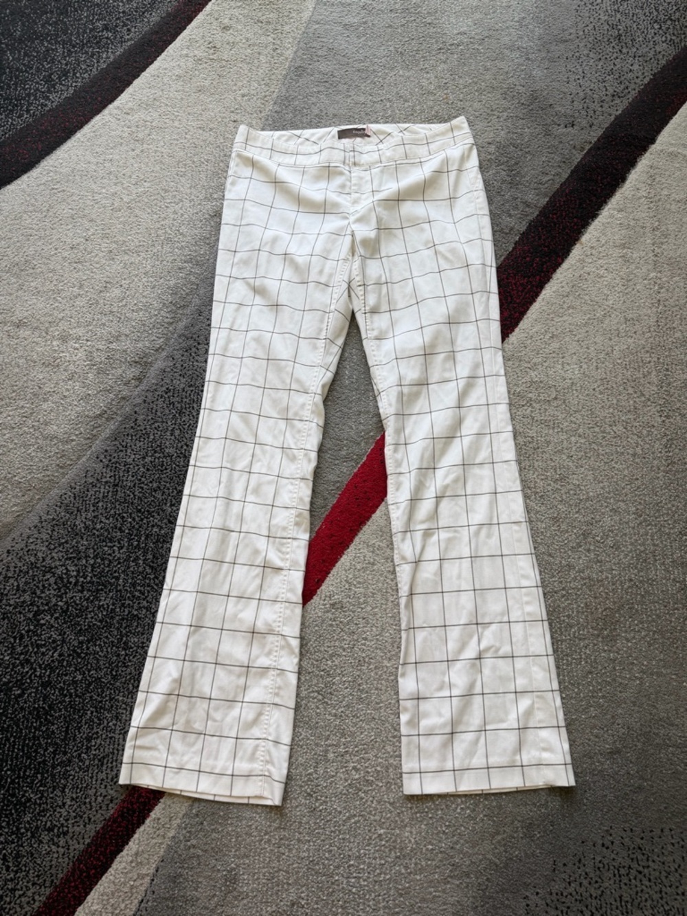Crosby Clapton Windowpane Print Flared Pants